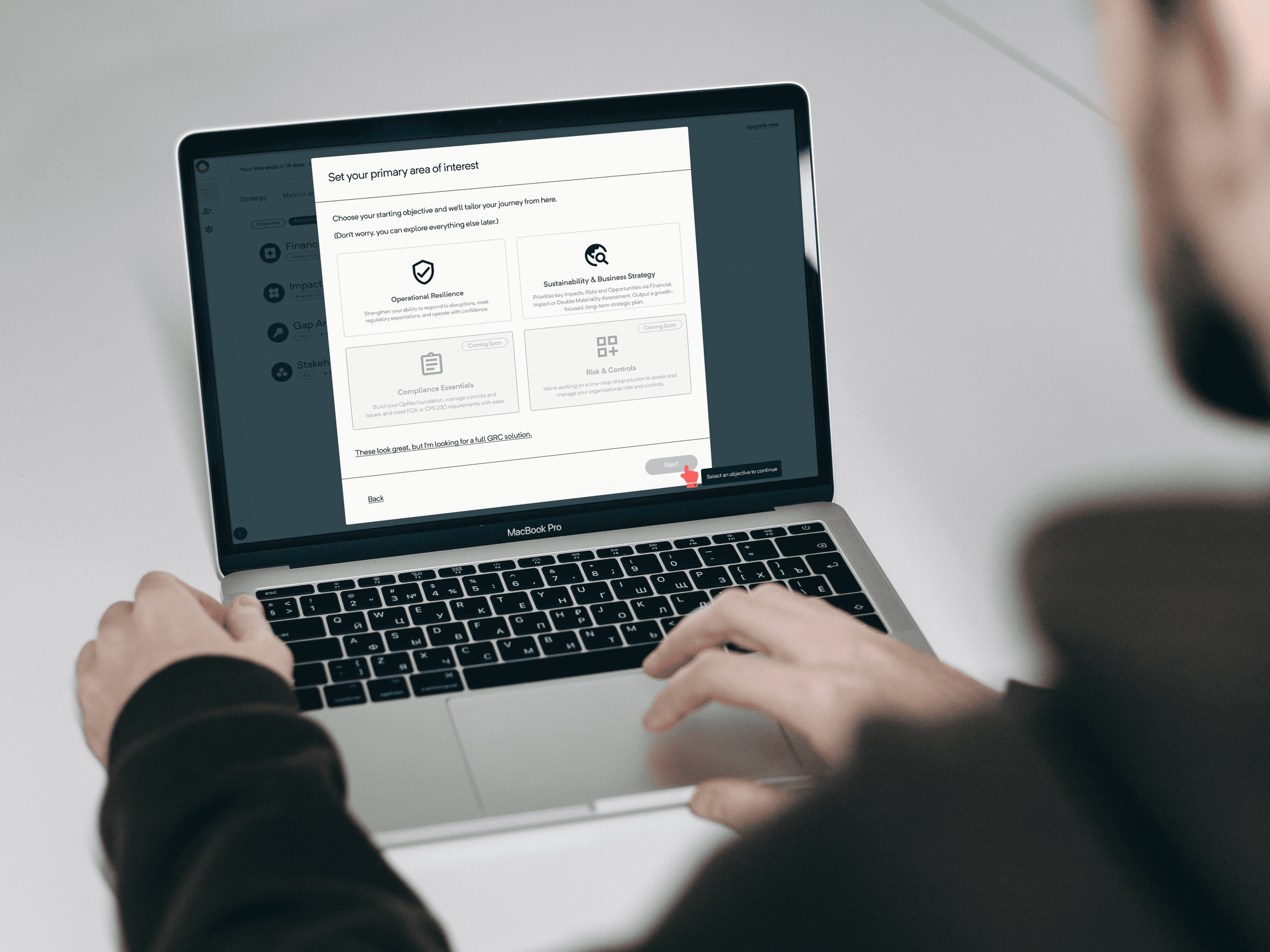 Drova Sign Up Interface